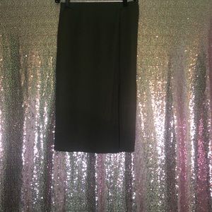 Dark Green Split Pencil Skirt